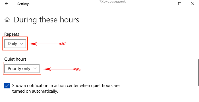How to Automatic Turn on Quiet Hours for Set Rules in Windows 10 Pic 4