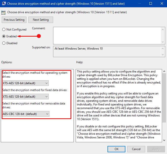 How to Change Default BitLocker Encryption Method and Cipher Strength on Windows 10 Photo 4
