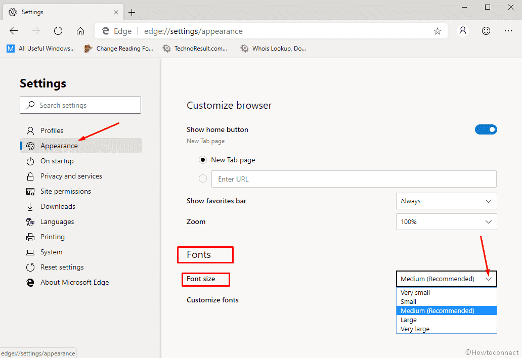 How to Change Font Size on Chromium Microsoft Edge Image 3