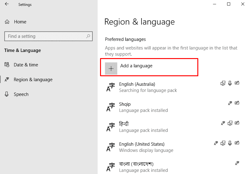 How to Change Language in Windows 10 for Display, Keyboard, Speech image 6