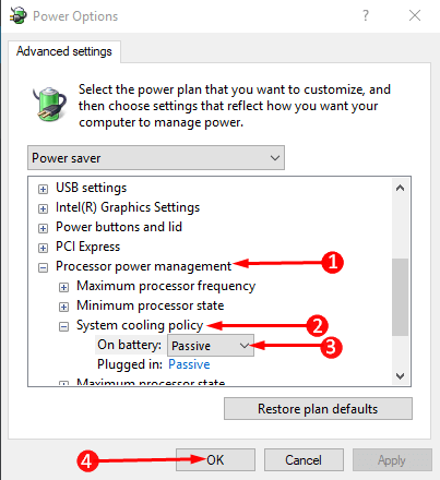 How to Change Processor Power Management in System Cooling Policy on Windows 10 pic 3