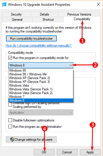 How to Change Settings in Compatibility Mode Windows 10 pic 2