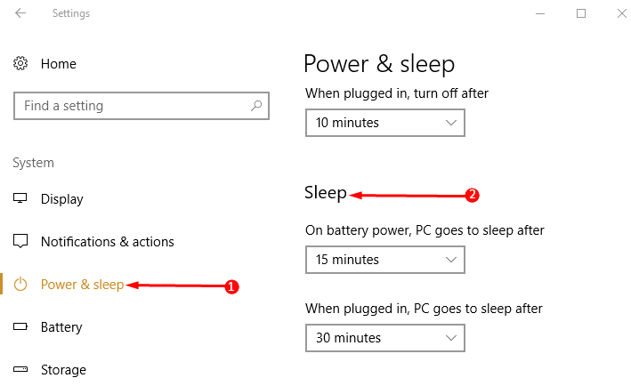 How to Change Sleep Settings in Windows 10 image 2