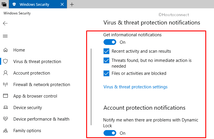 How to Change notification settings of Windows Defender Security Center Pic 8