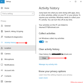 How To Clear Activity History In Windows