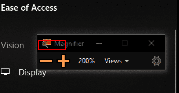 How to Collapse Magnifier Window to a Floating Transparent Magnifying Glass in Windows 10 image 3