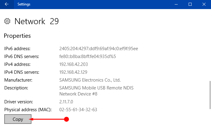 How to Copy Network Properties to Clipboard in Windows 10 Pic 2