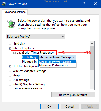 How to Customize Internet Explorer in Power Options Advanced Settings Pic 6