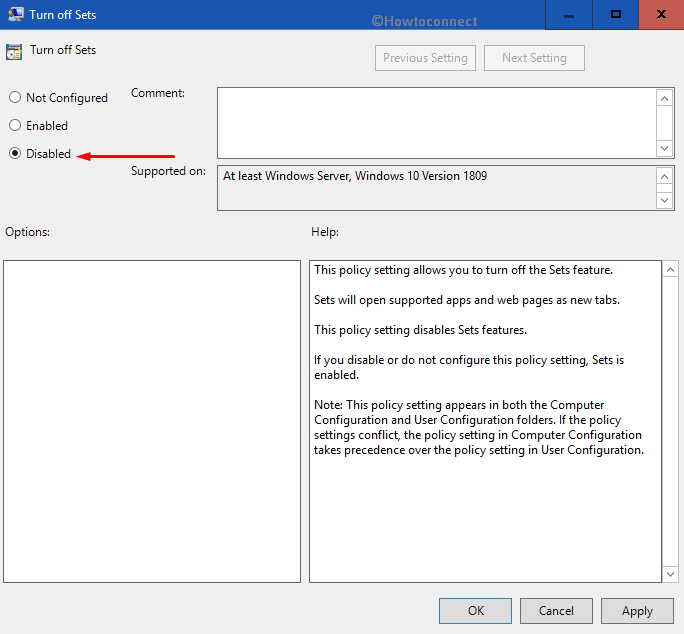 How to Disable Enable Sets in Windows 10 From Gpedit and Regedit Pic 3