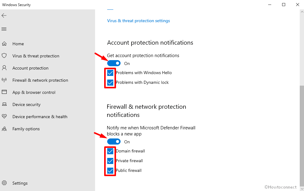 How to Disable or Enable Notifications in Windows Security on Windows 10