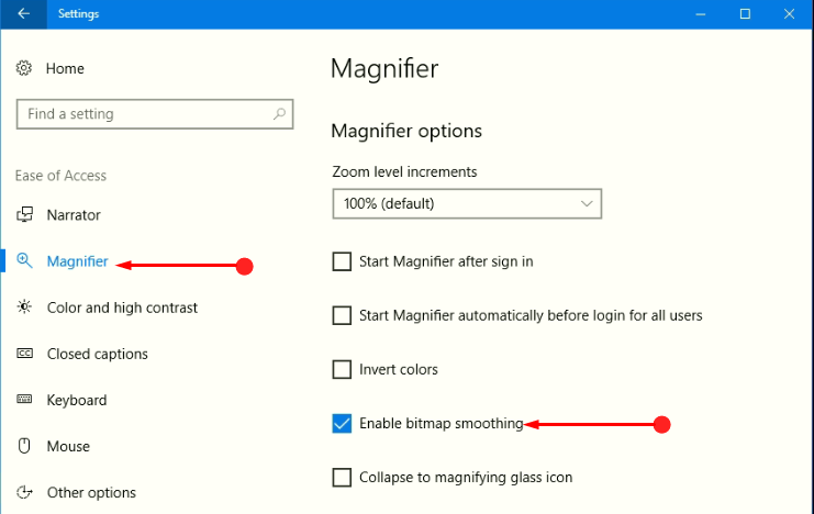How to Enable Bitmap Smoothing in Magnifier Windows 10 Photos 2
