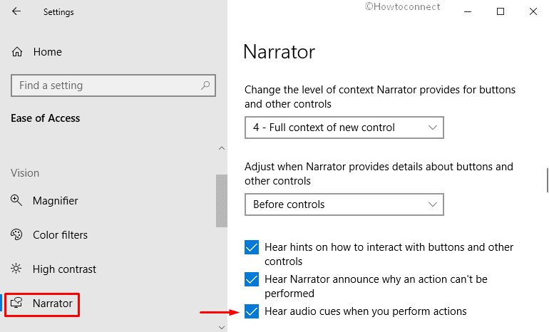 How to Enable Narrator Audio Cues in Windows 10 image 2