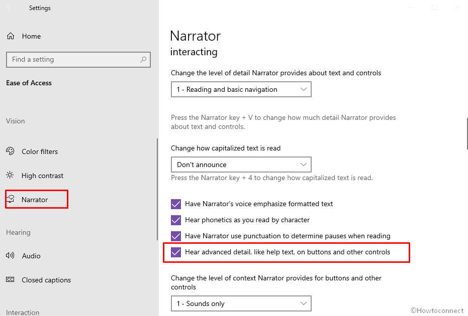How to Enable Narrator Auto Read Advanced Info in Windows 10 image 2
