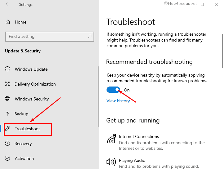 How to Enable Recommended Troubleshooting in Windows 10