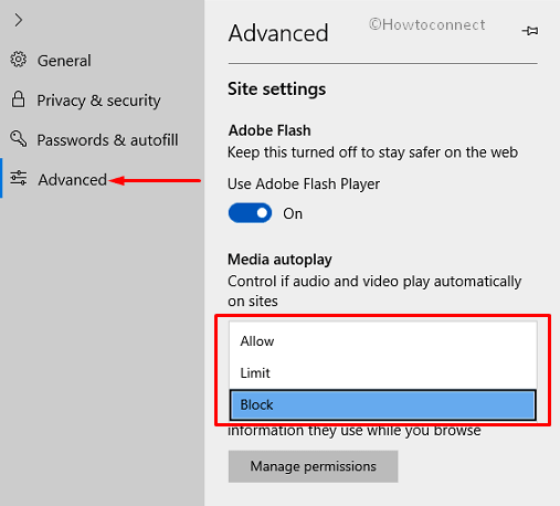 How to Enable or disable Autoplay Videos In Microsoft Edge Browser Pic 2