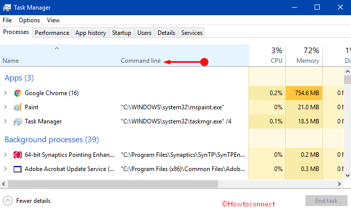 How to Find Command line of Running Processes in Windows 10 picture 3