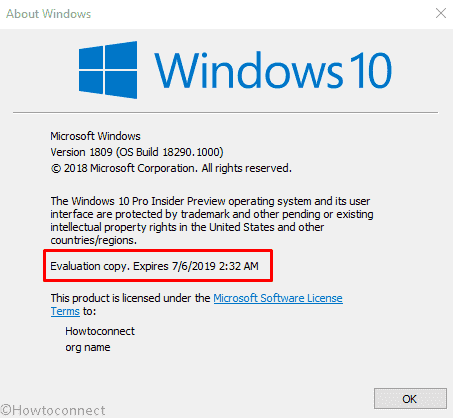 How to Find Expiry date of Windows 10 Insider Preview Build image 2