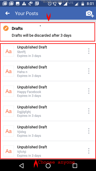 How to Find Saved Drafts on Facebook App in Android pic 5