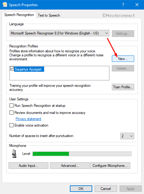 How to Fix Speech Recognition could not start Cryptic Error in Windows 10 Pic 9