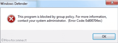 How to Fix Windows Defender 0x800704ec Error Code in Windows 10 image 1