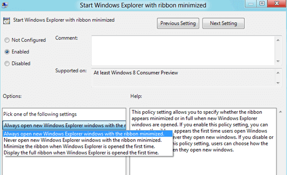How to Hide Windows Explorer Ribbon Permanently in Windows 8 image 5