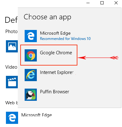 How to Make Google Chrome as Default Browser in Windows 10, 8 Pic 3