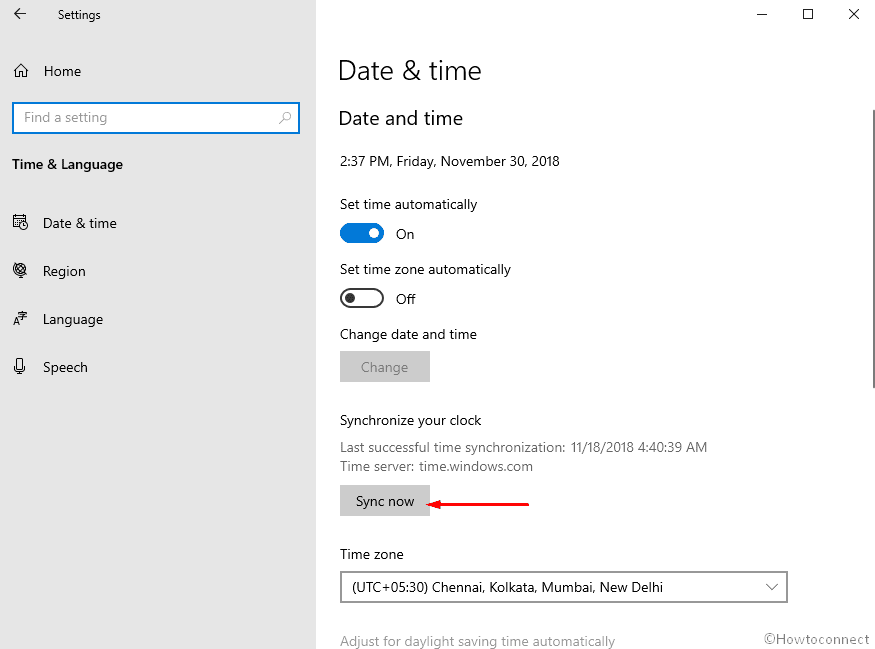 How to Manually Sync Clock with Time Server in Windows 10 image 2