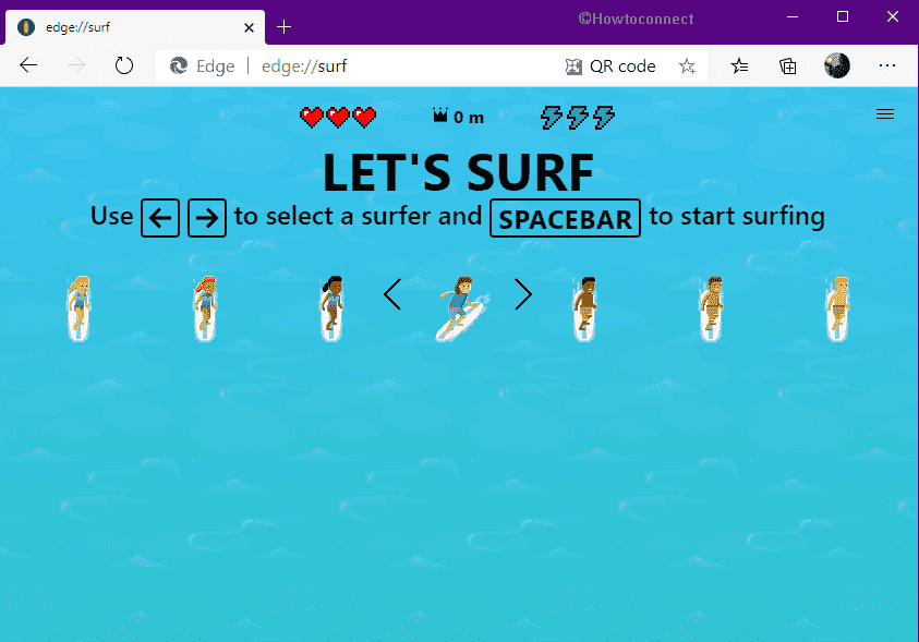 How to Open Surf Game in Microsoft Edge