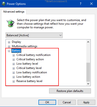 How to Optimize Battery using Power Options Advanced Settings Pic 19