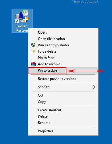 How to Pin System Restore Wizard to Taskbar in Windows 11 or 10 image 5