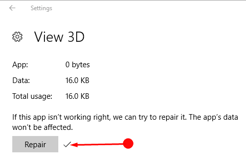 How to Repair View 3D App in Windows 10 image 5