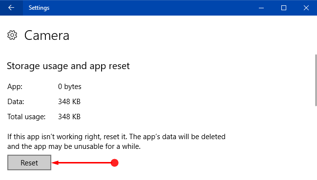 How to Reset Camera App in Windows 10 Picture 3