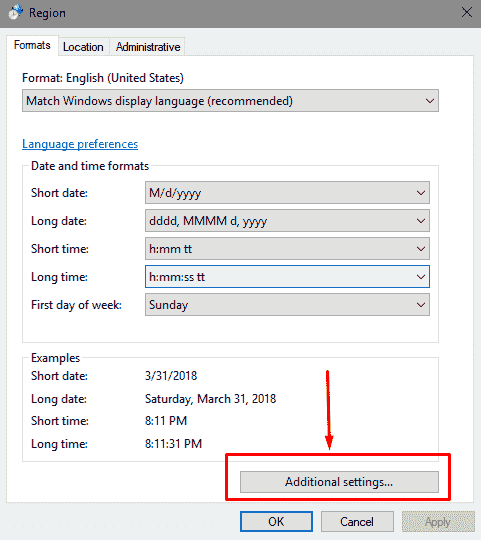 How to Reset Currency Format in Windows 10 image 2