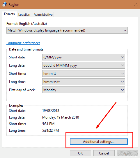 How to Reset Date and Time Formats on Windows 10 image 3