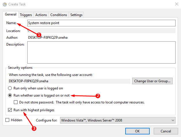 How to Schedule System Restore Point to Create at Startup in Windows 10 pic 4