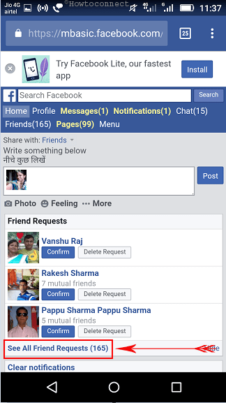 How to See Outgoing Friend Requests on Facebook Android pic 3