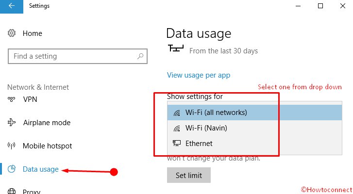 How to Set Data Limit Per Network in Windows 10 pic 2