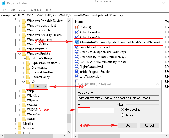 How to Set Metered Connection Without Obstructing Update Through Registry Editor Pic 6