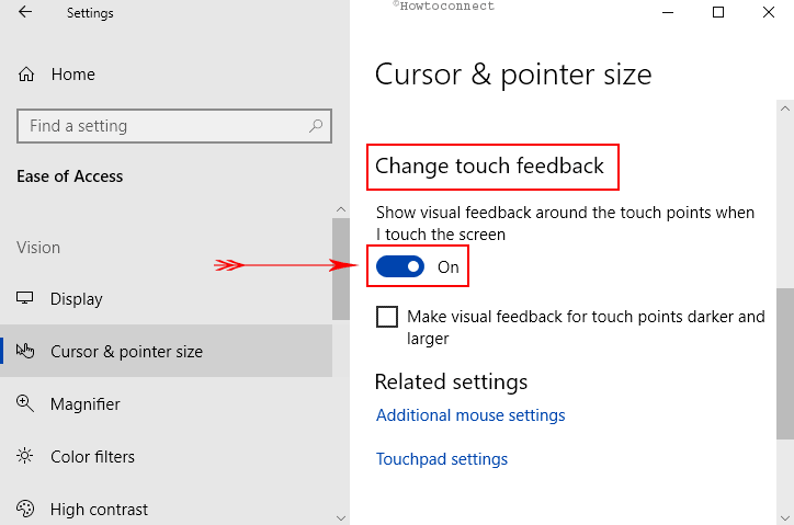 How to Show Visual Feedback Around the Touch Points in Windows 10 Pic 3