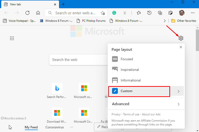 How to Show or Hide Greeting on Microsoft Edge