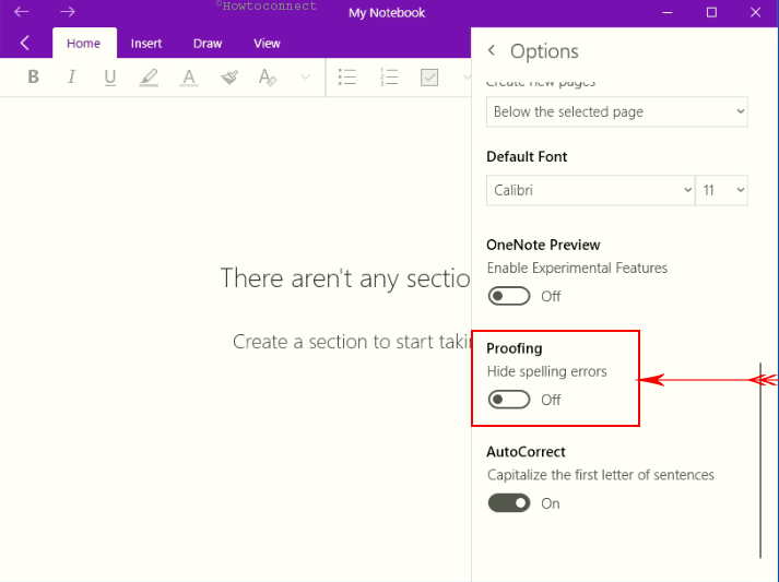 How to Show or Hide Spelling Errors in OneNote Windows 10 image 3