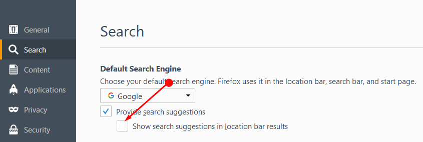 How to Turn Off Address Bar Suggestion in Firefox 55 image 2