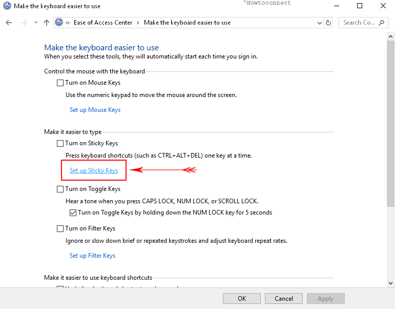 How to Turn Off Sticky Keys in Windows 10 Keyboard Accessing Via Control Panel Pic 6