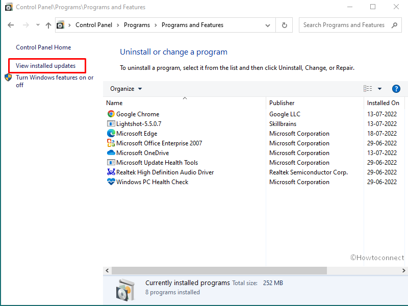 How to Uninstall KB5015807 from Windows 10 21H2 , 21H1, 20H2