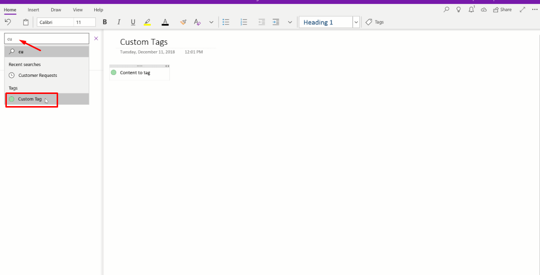 How to Use OneNote Custom tags in Windows 10 or 11 image 3