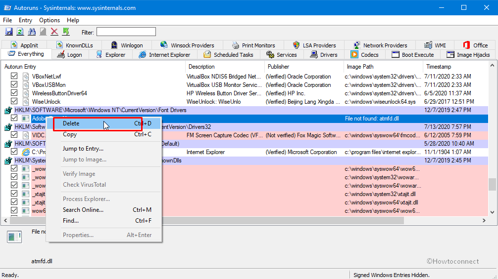 How to delete dead Startup Programs in Windows 11 0r 10 using autorun