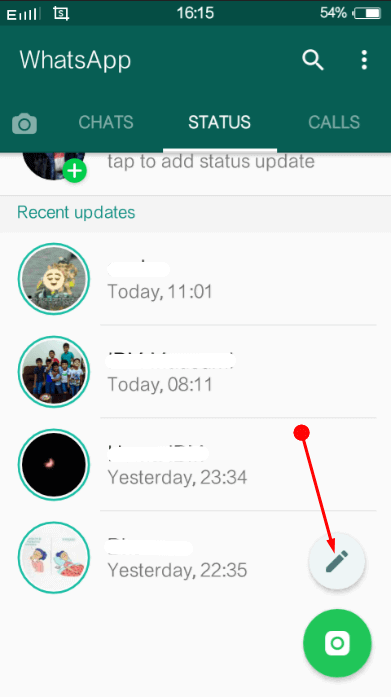 How to update Text-Based status in WhatsApp pic 1