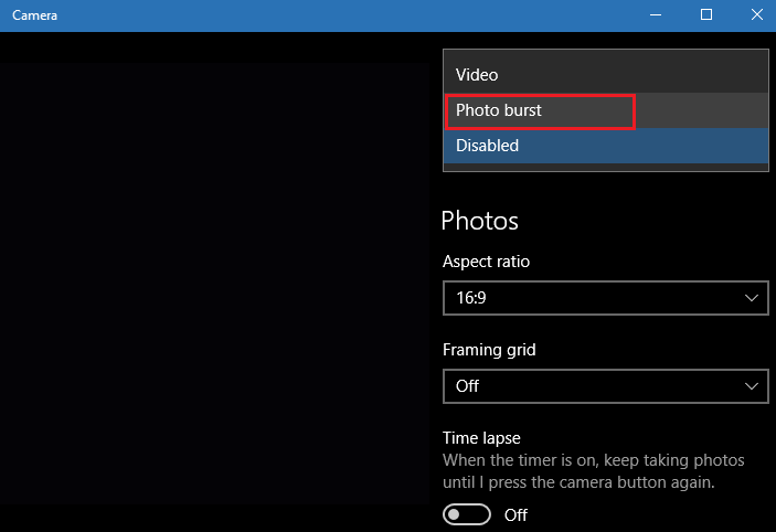 How to use Photo burst pic 2