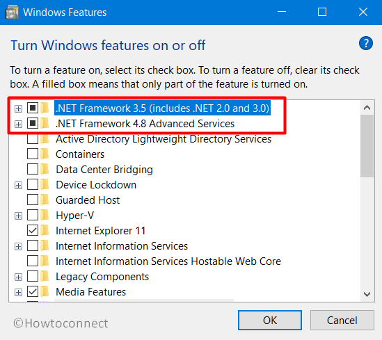 Install .Net Framework 3.5 and 4.8 in Windows 10 Pic 2