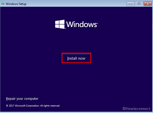 Install Windows 10 2004 - click Install now